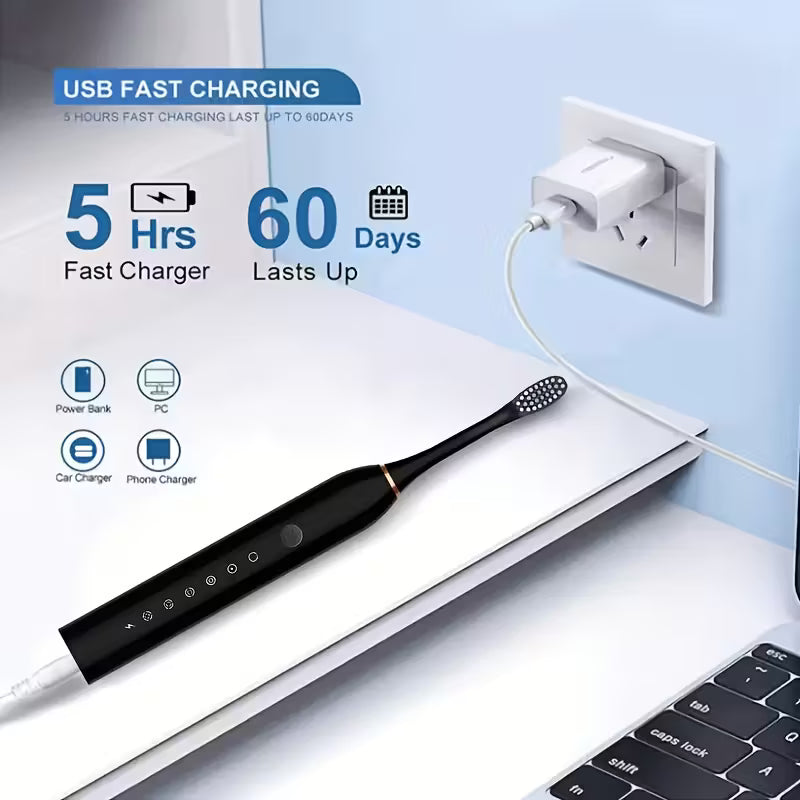 6-Speed Smart Timer Electric Toothbrush