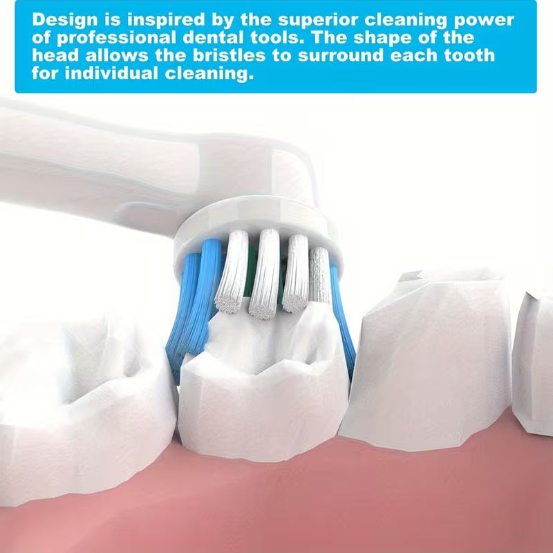 SMORIVA Professional Replacement Toothbrush Heads (16-Pack)