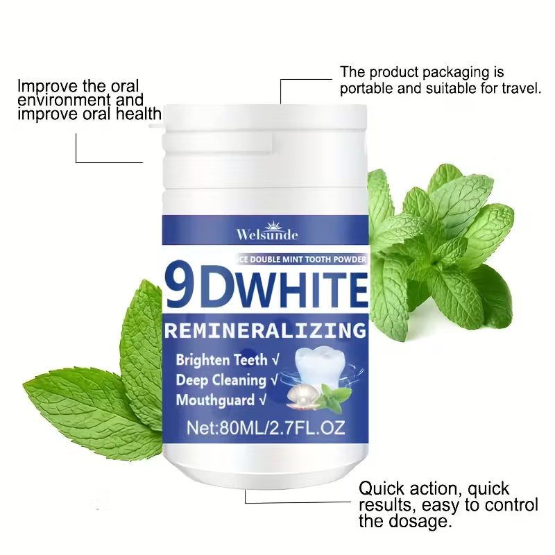 9D White Remineralizing Tooth Powder