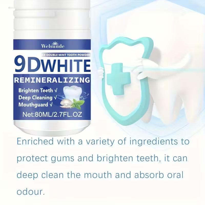 9D White Remineralizing Tooth Powder
